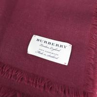 BURBERRY バーバリー マフラー カシミヤ 100% ボルドー系 【本物保証】