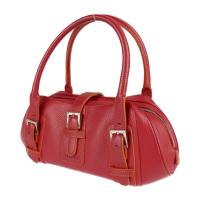 LOEWE ロエベ ハンドバッグ レザー レッド系 シルバー金具【本物保証】