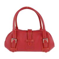 LOEWE ロエベ ハンドバッグ レザー レッド系 シルバー金具【本物保証】