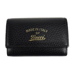 GUCCI グッチ キーケース 354499 レザー ブラック ゴールド金具【本物保証】