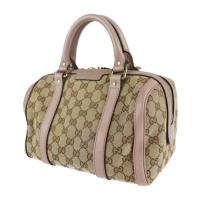 GUCCI グッチ ハンドバッグ 269876 GGキャンバス レザー ベージュ【本物保証】