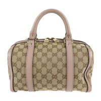 GUCCI グッチ ハンドバッグ 269876 GGキャンバス レザー ベージュ【本物保証】