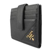 PRADA プラダ 二つ折り財布 2MC063 レザー NERO ブラック ゴー【本物保証】