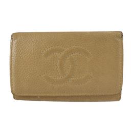 CHANEL シャネル キーケース A13502 キャビアスキン ベージュ ゴー【本物保証】