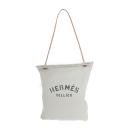 HERMES エルメス ショルダーバッグ コットンキャンバス レザー ナチュラル【本物保証】