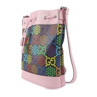 GUCCI グッチ ショルダーバッグ 598149 PVC レザー ブラック マ【本物保証】