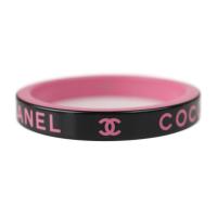 CHANEL シャネル バングル AB8421 レジン ブラック ピンク【本物保証】