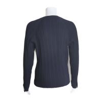 HERMES エルメス セーター ウール100% ダークネイビー シルバー金具【本物保証】