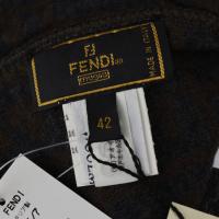 FENDI フェンディ ニットキャップ 9216 7 ウール100% グレー系 【本物保証】