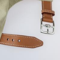 HERMES エルメス キャップ キャンバス レザー ベージュ ブラウン【本物保証】