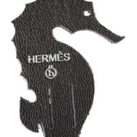 HERMES エルメス チャーム レザー ブラック系 【本物保証】