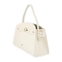 Furla フルラ ハンドバッグ レザー アイボリー系 ゴールド金具【本物保証】