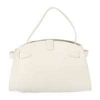 Furla フルラ ハンドバッグ レザー アイボリー系 ゴールド金具【本物保証】