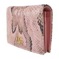 GUCCI グッチ 二つ折り財布 456126 パイソン ピンク ゴールド金具【本物保証】