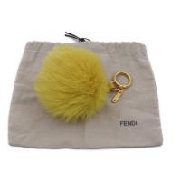 FENDI フェンディ その他小物 フォックスファー イエロー ゴールド金具【本物保証】