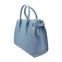 Furla フルラ ハンドバッグ レザー ブルー系 ゴールド金具【本物保証】