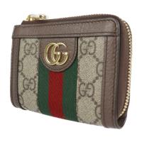 GUCCI グッチ コインケース 644333 PVC レザー ベージュ ブラウ【本物保証】