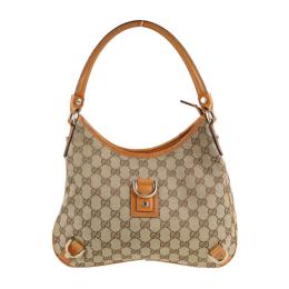 GUCCI グッチ ショルダーバッグ 130738 GGキャンバス レザー ベー【本物保証】