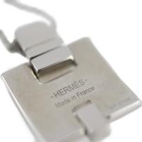 HERMES エルメス ネックレス メタル シルバー ピンク【本物保証】