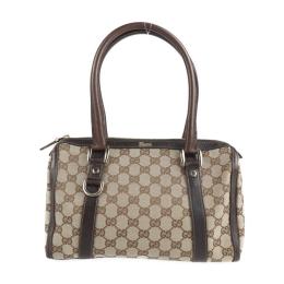 GUCCI グッチ ハンドバッグ 130942 GGキャンバス レザー ベージュ【本物保証】