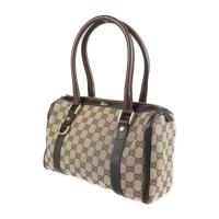 GUCCI グッチ ハンドバッグ 130942 GGキャンバス レザー ベージュ【本物保証】