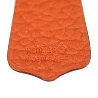 HERMES エルメス チャーム ヴォーエプソン トゴ ネイビー系 オレンジブラ【本物保証】