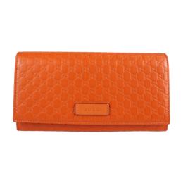 GUCCI グッチ 二つ折り財布 449396 レザー オレンジ 【本物保証】