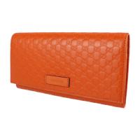 GUCCI グッチ 二つ折り財布 449396 レザー オレンジ 【本物保証】
