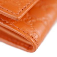 GUCCI グッチ 二つ折り財布 449396 レザー オレンジ 【本物保証】