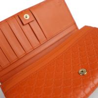 GUCCI グッチ 二つ折り財布 449396 レザー オレンジ 【本物保証】