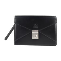 LOEWE ロエベ クラッチバッグ 351.75.001 カーフレザー ブラック【本物保証】