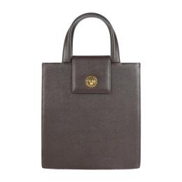 BVLGARI ブルガリ トートバッグ レザー ダークブラウン ゴールド金具【本物保証】