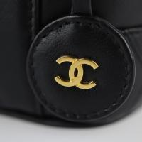 CHANEL シャネル ハンドバッグ A01618 ラムスキン ブラック 【本物保証】