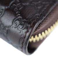 GUCCI グッチ 長財布 323397 レザー ダークブラウン 【本物保証】