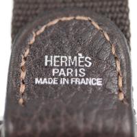 HERMES エルメス ショルダーストラップ キャンバス レザー メタル ブラウ【本物保証】