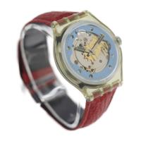 Swatch スウォッチ 腕時計 プラスチック レザー クリア シルバー ゴール【本物保証】