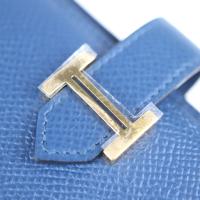 HERMES エルメス 二つ折り財布 ヴォーエプソン ブルー系 【本物保証】