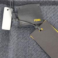 FENDI フェンディ マフラー FXS117 ウール グレー 【本物保証】