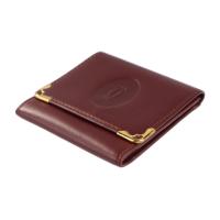 CARTIER カルティエ コインケース レザー ボルドー 【本物保証】