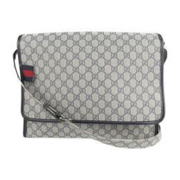 GUCCI グッチ ショルダーバッグ 246411 PVC レザー グレー ネイ【本物保証】