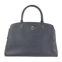 COACH コーチ ハンドバッグ 91493 レザー ネイビー 【本物保証】