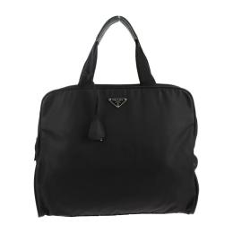 PRADA プラダ ハンドバッグ B7563 ナイロン レザー ブラック 【本物保証】