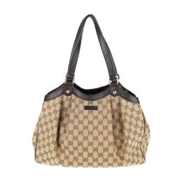 GUCCI グッチ トートバッグ 388919 キャンバス ベージュ ブラウン【本物保証】