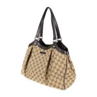 GUCCI グッチ トートバッグ 388919 キャンバス ベージュ ブラウン【本物保証】