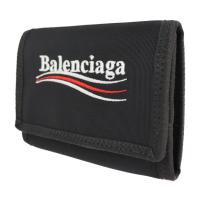 BALENCIAGA バレンシアガ 三つ折り財布 507481 ナイロン ブラッ【本物保証】