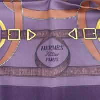 HERMES エルメス スカーフ シルク ワイン系 マルチカラー【本物保証】