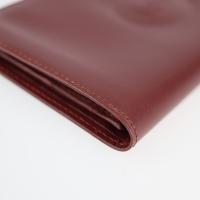 CARTIER カルティエ 二つ折り財布 73184160 カーフレザー ボルド【本物保証】