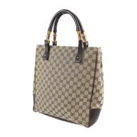 GUCCI グッチ トートバッグ 112530 GGキャンバス レザー ベージュ【本物保証】