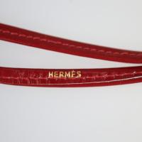 HERMES エルメス ネックレス バッファローホーン レザー アイボリー系 ル【本物保証】