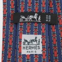 HERMES エルメス ネクタイ 722 FA シルク ネイビー 【本物保証】